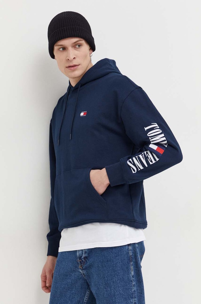 Mikina Tommy Jeans námořnická modř DM0DM18494