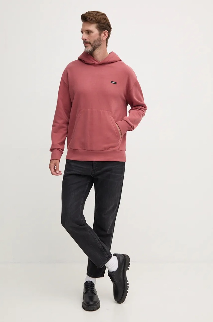 Pamučna dukserica Calvin Klein K10K112748 ljubičasta NC24