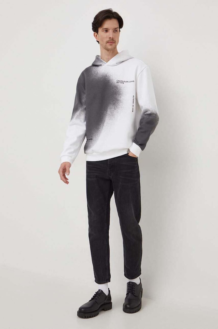 Mikina Calvin Klein Jeans J30J324977 bílá SS24