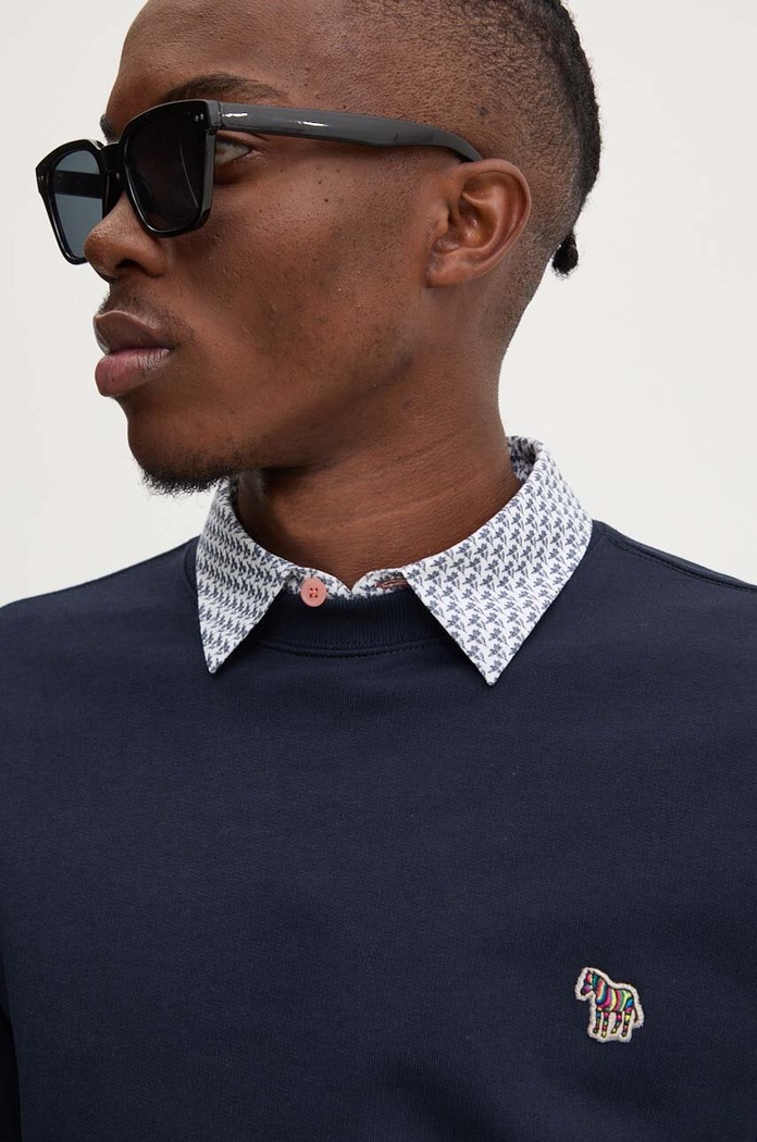 Bavlněná mikina PS Paul Smith námořnická modř M2R.027R.KZEBRA