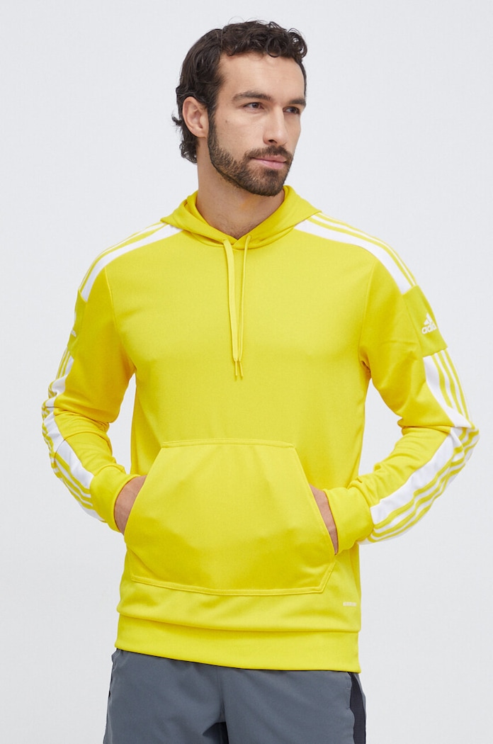 adidas Performance bluză trening Squadra 21 imprimeu galben GP6438