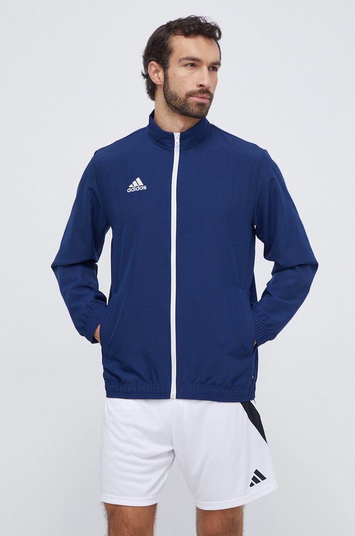 Dukserica za trening adidas Performance Entrada 22 Presentation natpis mornarsko plava HB0571