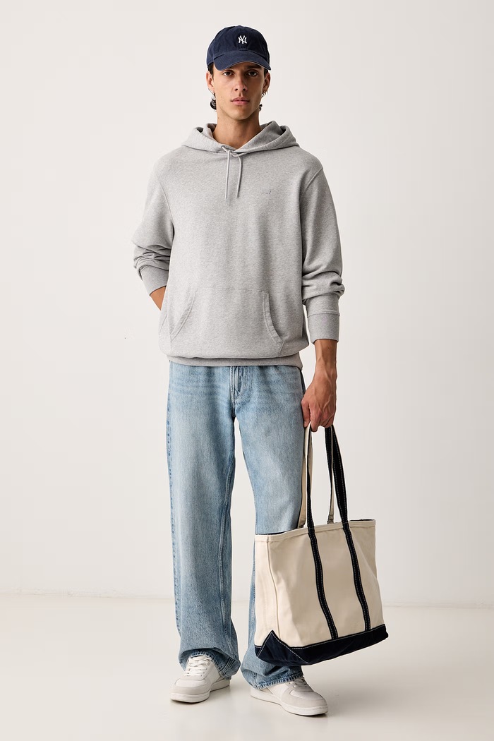 Levi's mikina s kapucí pánská bavlněná THE ORIGINAL HM 34581 šedá AA00