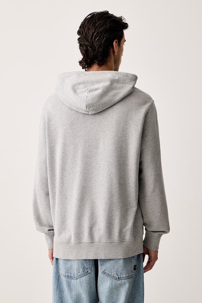 Oblečení Levi's mikina s kapucí pánská bavlněná THE ORIGINAL HM 34581 šedá