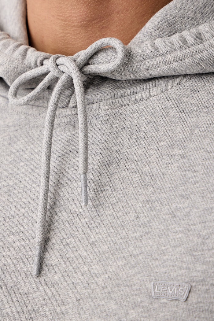 Levi's mikina s kapucí pánská bavlněná THE ORIGINAL HM 34581 šedá