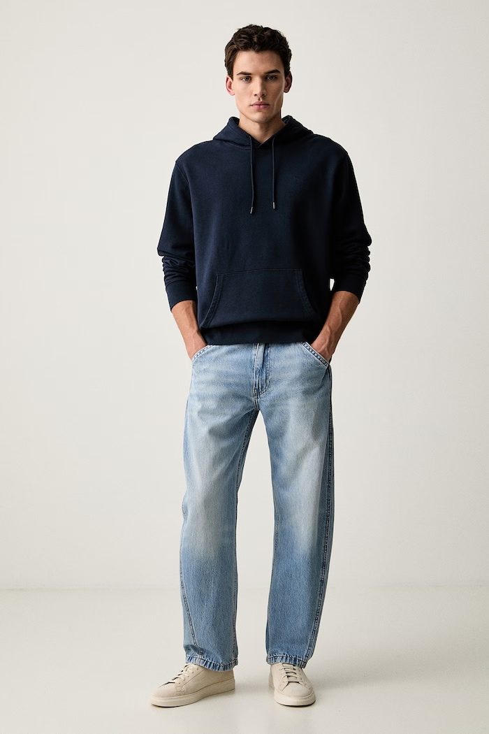 Levi's bluza z kapturem męska bawełniana THE ORIGINAL HM 34581 granatowy AA00