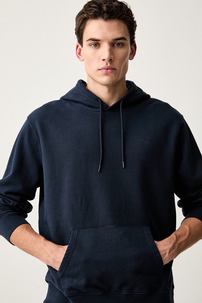 Levi's bluza z kapturem męska bawełniana THE ORIGINAL HM granatowy 34581