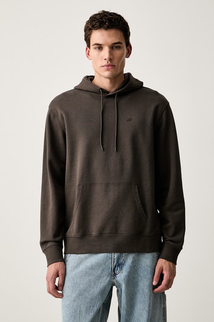 Levi's bluza z kapturem męska bawełniana THE ORIGINAL HM brązowy 34581