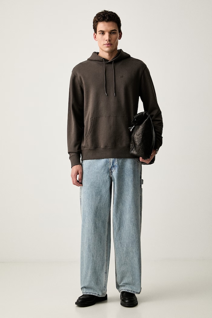 Levi's bluza z kapturem męska bawełniana THE ORIGINAL HM 34581 brązowy AA00