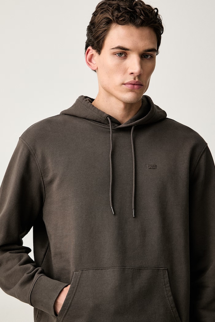 Levi's bluza z kapturem męska bawełniana THE ORIGINAL HM brązowy 34581