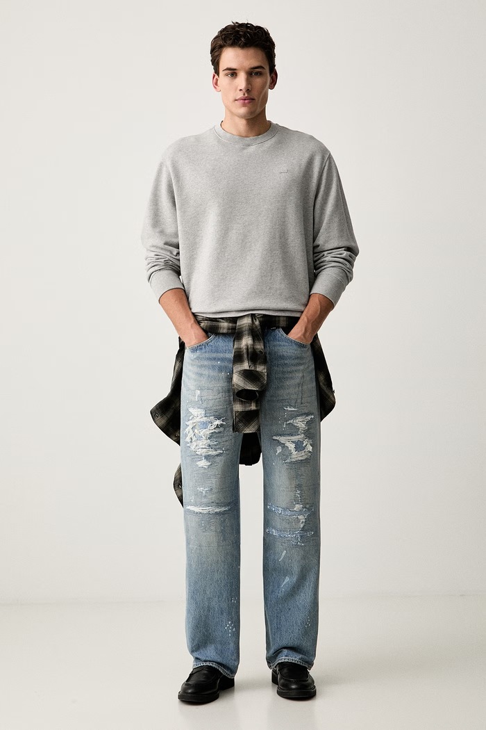 Levi's bluza męska bawełniana THE ORIGINAL HM 35909 szary AW25