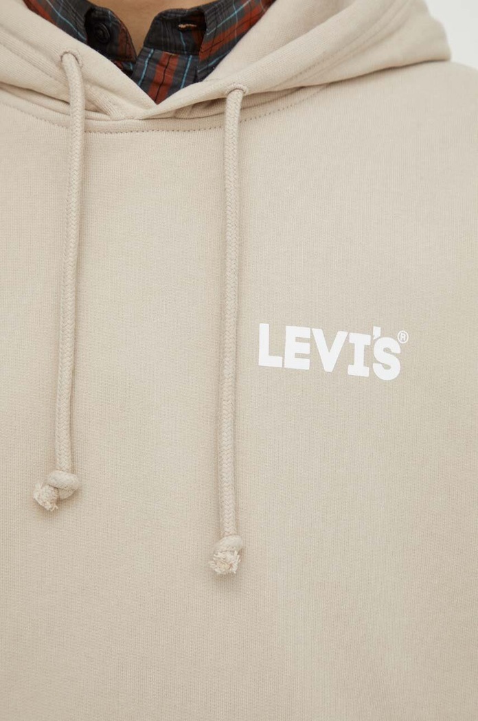 Bavlněná mikina Levi's 38479 béžová