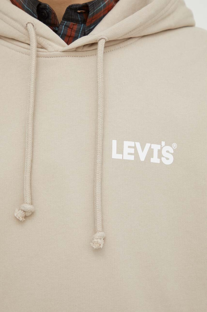 Bavlněná mikina Levi's 38479 béžová