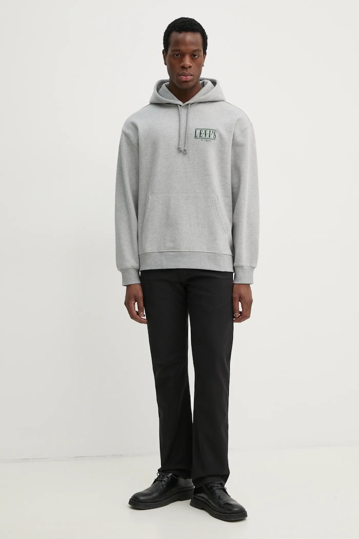Памучен суичър Levi's 38479 сив SS25