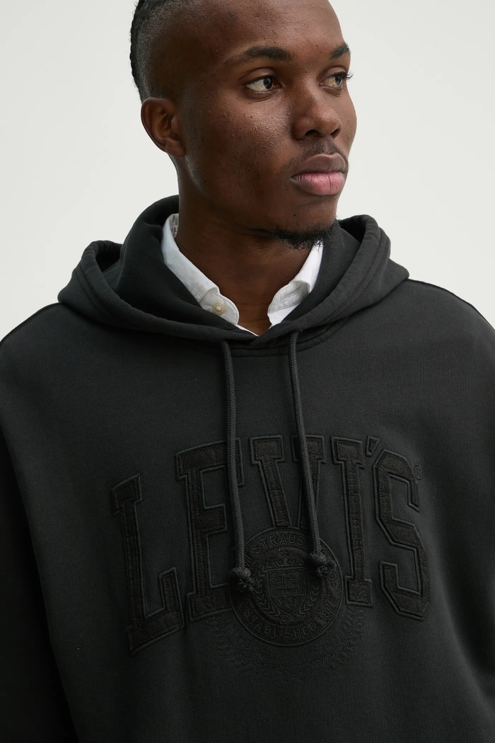 Levi's hanorac de bumbac negru 38479