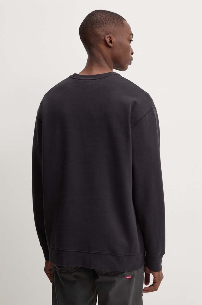Oblečení Levi's mikina pánská s bavlnou RELAXD GRAPHIC CREW 38712 černá