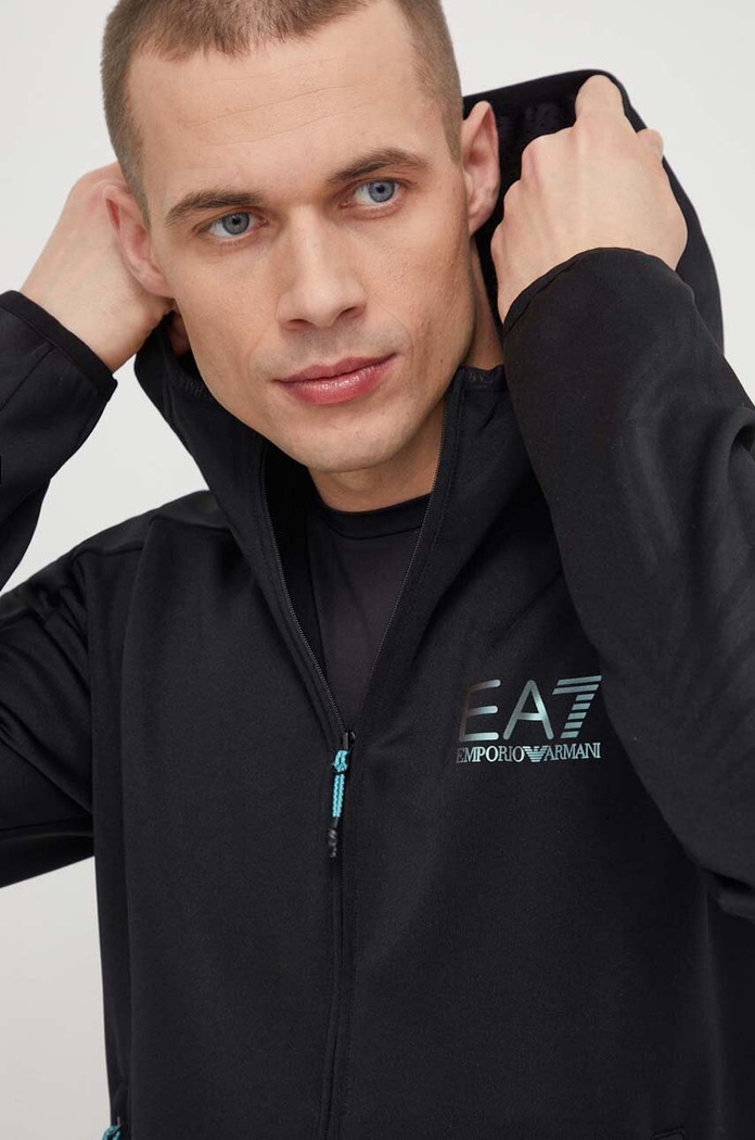 Mikina EA7 Emporio Armani černá 3DPM30.PJAHZ