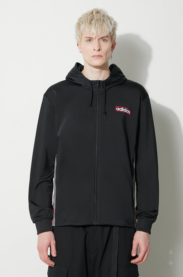 Mikina adidas Originals Adibreak Full-Zip Hoodie vzorovaný čierna IM8209