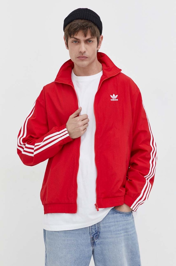 Mikina adidas Originals Adicolor Woven Firebird Track Top červená IT2495