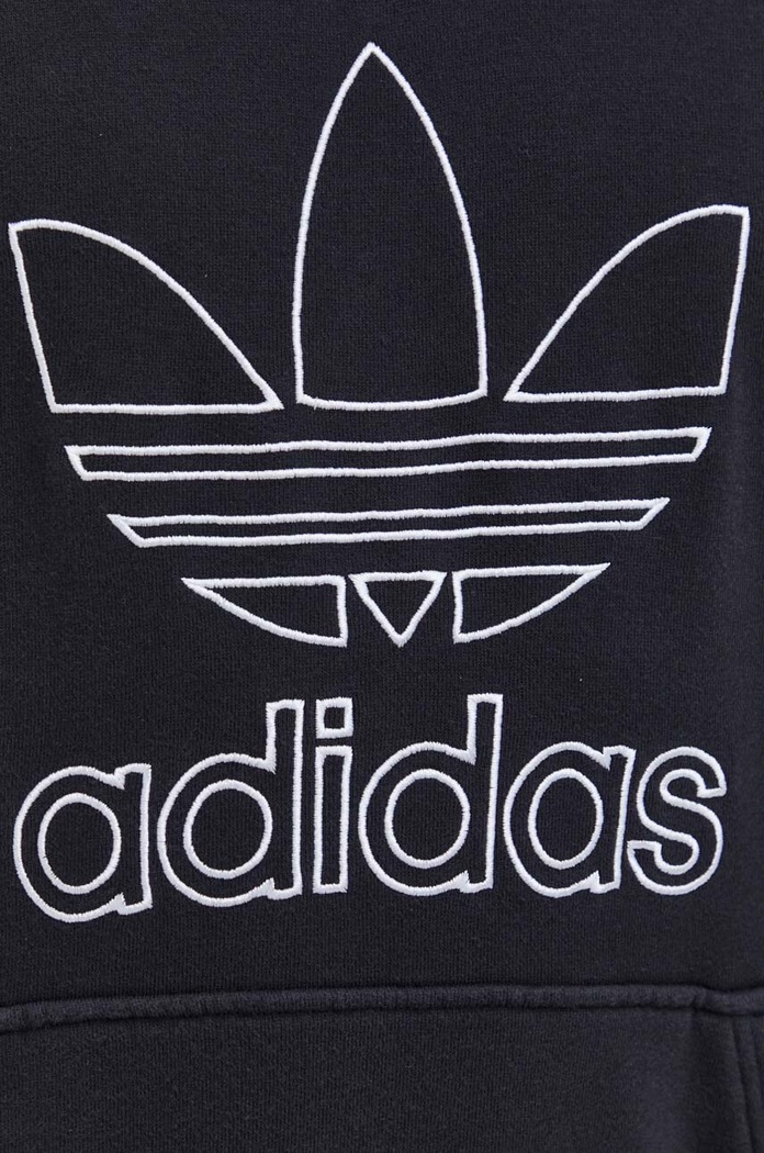 Bavlnená mikina adidas Originals Trefoil Hoodie IU2373 čierna
