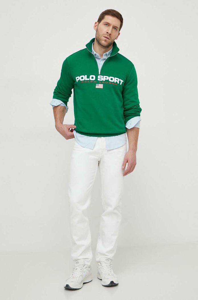 Polo Ralph Lauren bluza 710835766 zielony SS25