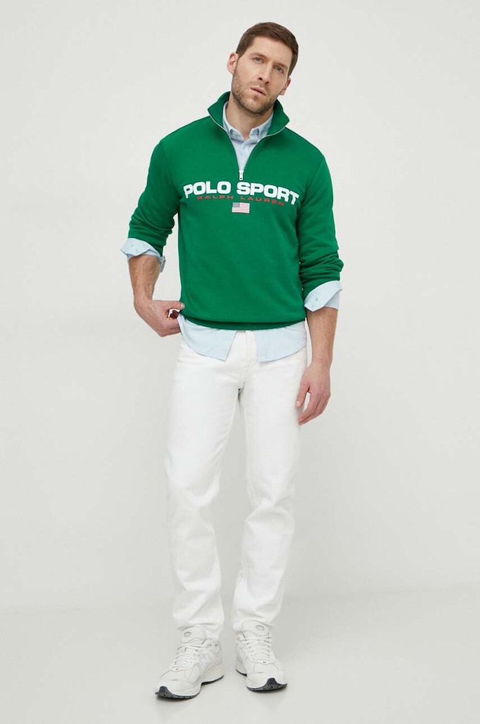 Polo Ralph Lauren bluza 710835766 zielony SS25