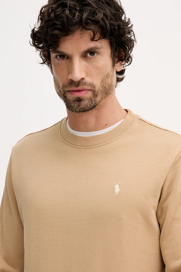 Bombažen pulover Polo Ralph Lauren bež 710916689