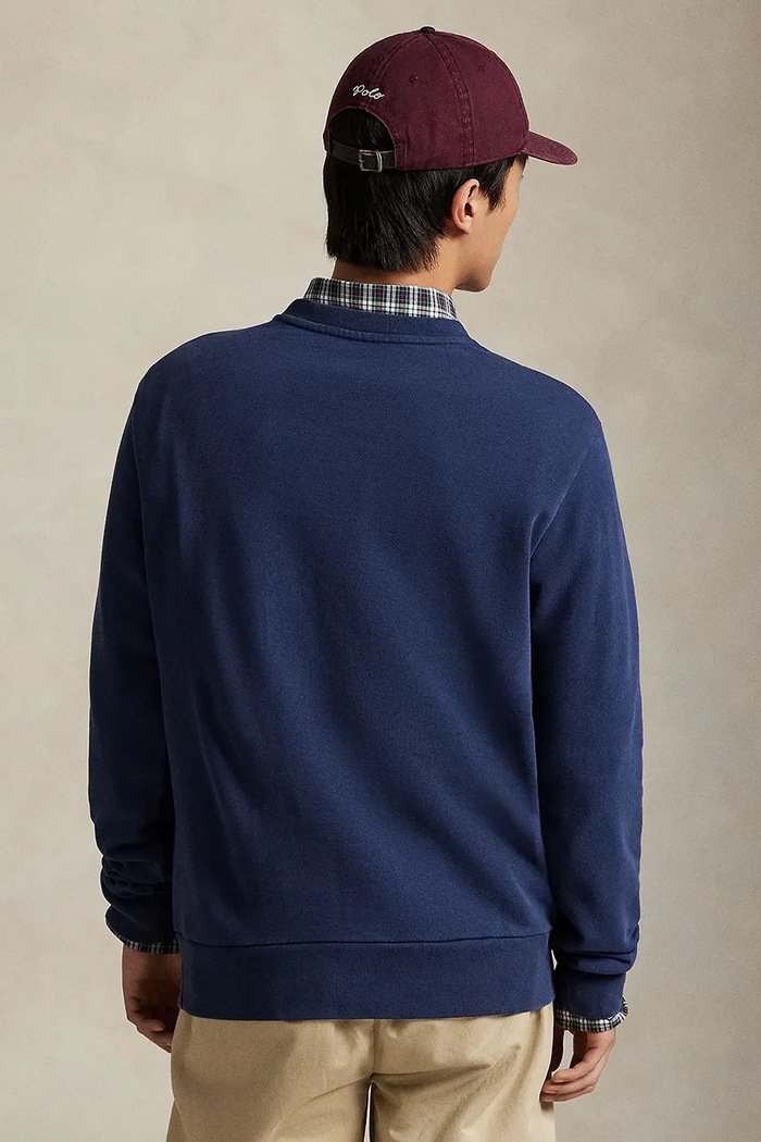 Βαμβακερή μπλούζα Polo Ralph Lauren 710916689 σκούρο μπλε SS26