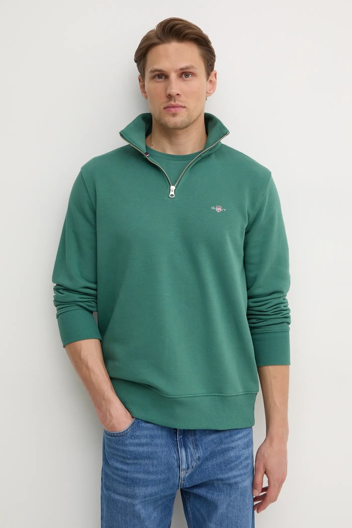 Gant bluza uni verde 2008005.