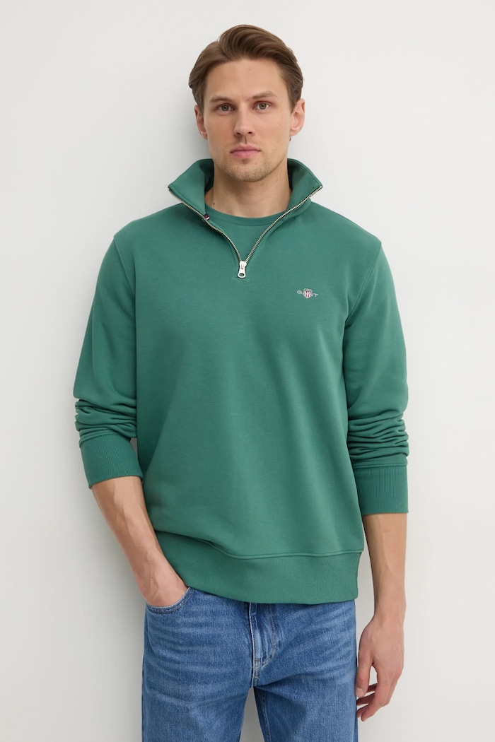 Gant bluza uni verde 2008005.