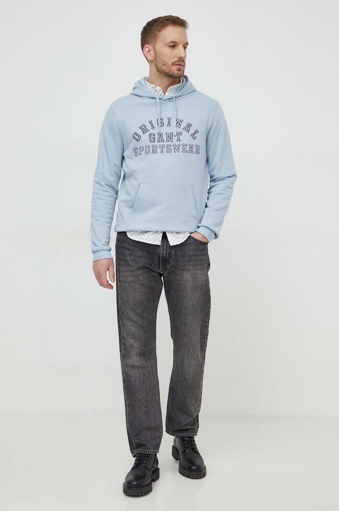 Gant bluza 2007081 niebieski SS24