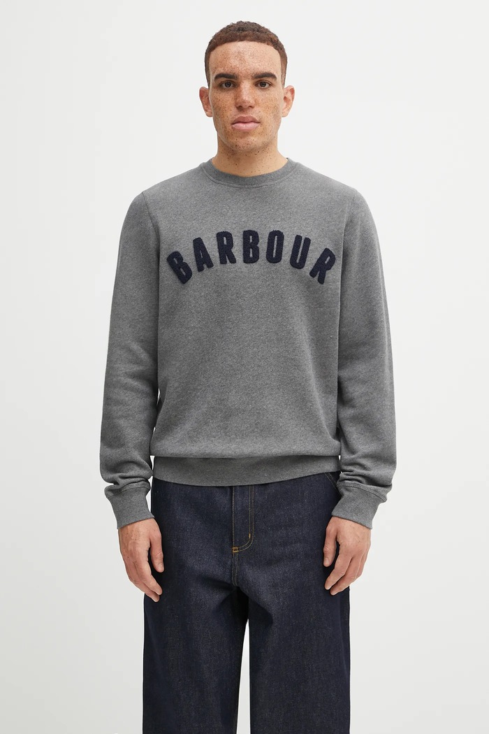 Barbour felpa melange grigio MOL0101