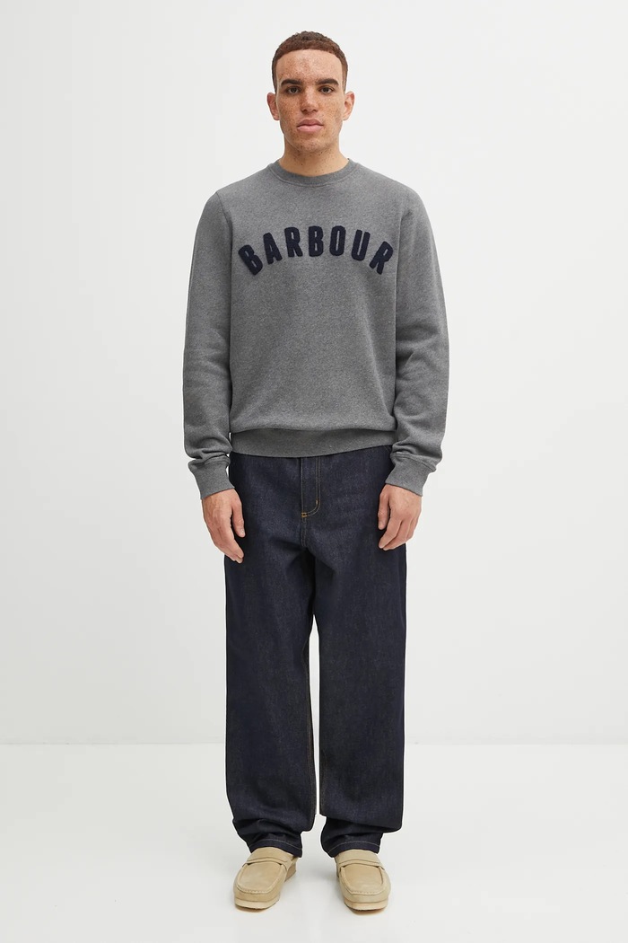 Barbour felpa MOL0101 grigio