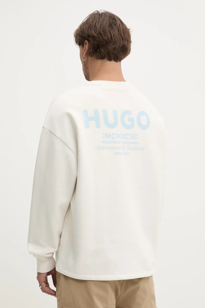 Odzież HUGO Blue męskie bawełniane Naviu 50510732 biały