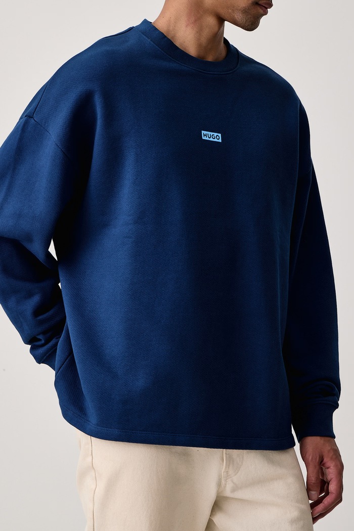 Męskie bawełniane Naviu HUGO Blue 50510732 granatowy