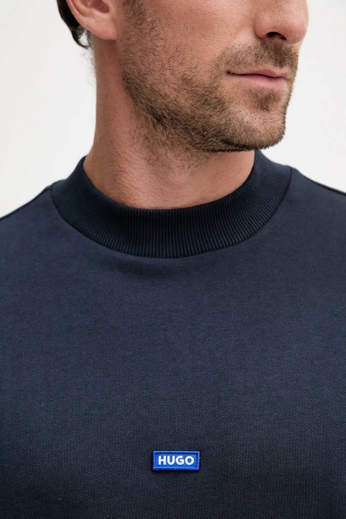 Hanorac de bumbac Nedro HUGO Blue 50522359 bleumarin