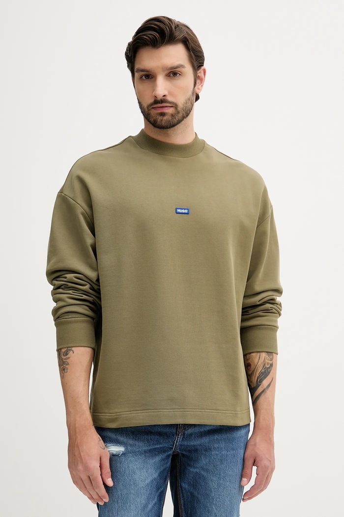 HUGO Blue hanorac de bumbac Nedro verde 50522359