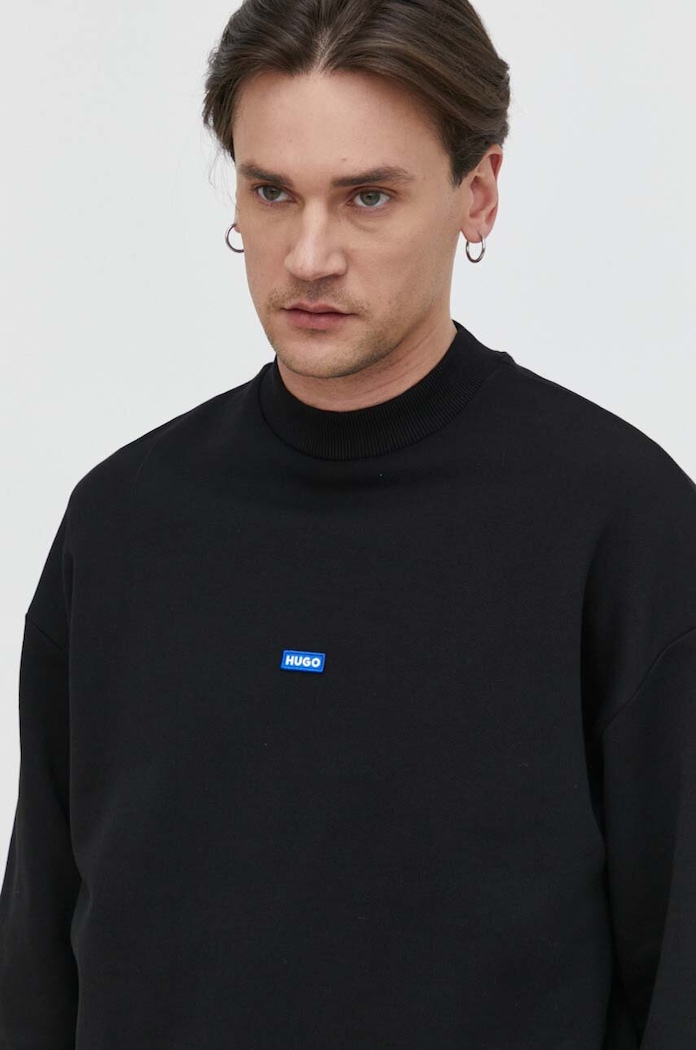 HUGO Blue bluza bawełniana Nedro czarny 50522359