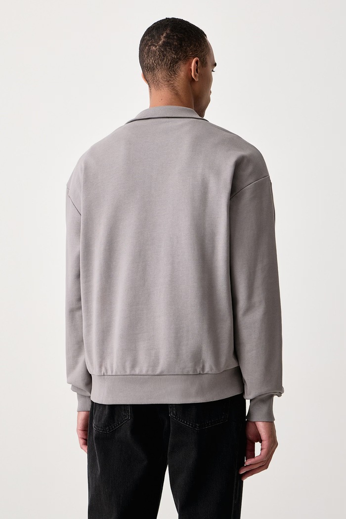 HUGO Blue Bluza męska bawełniana Neeler 50522367 szary SS26