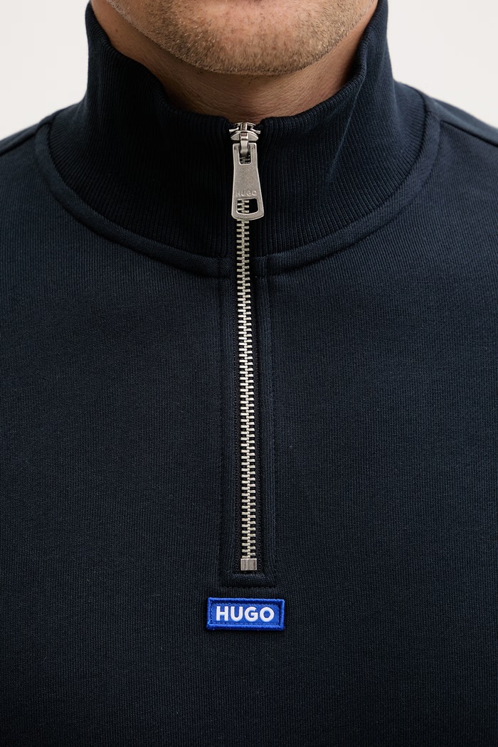 HUGO Blue pulover moški bombažen Neeler 50522367 mornarsko modra