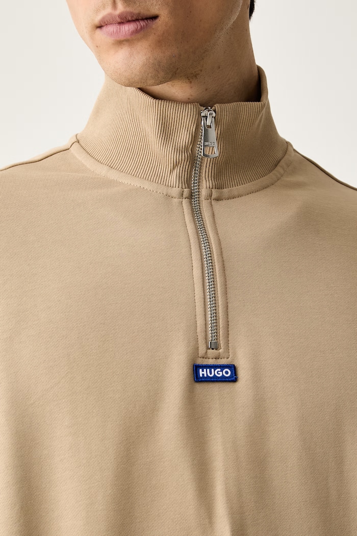 HUGO Blue bluza męska bawełniana Neeler 50522367 beżowy