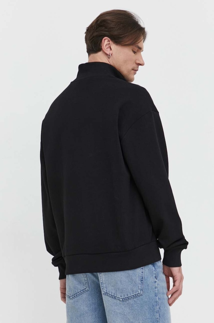 Abbigliamento HUGO Blue felpa da uomo in cotone Neeler 50522367 nero