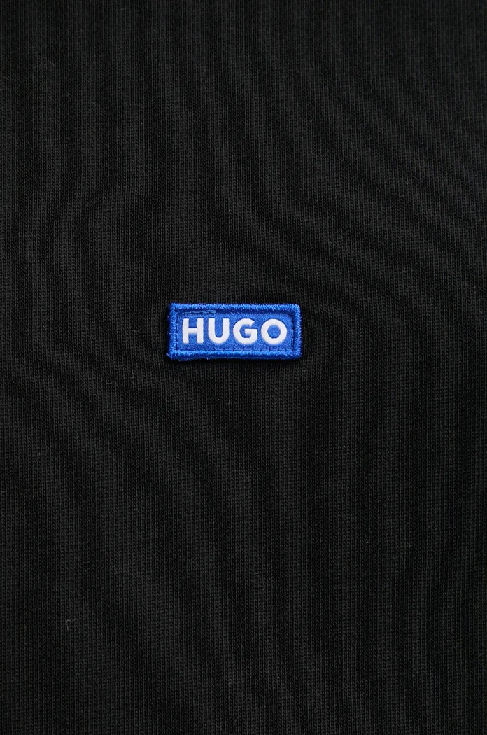 HUGO Blue mikina s kapucí pánská bavlněná Nalonso 50522374 černá