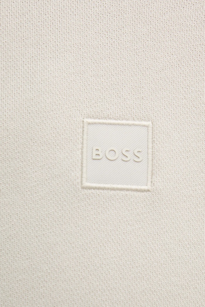 BOSS Orange bluza rozpinana męska bawełniana Zestart beżowy 50511709