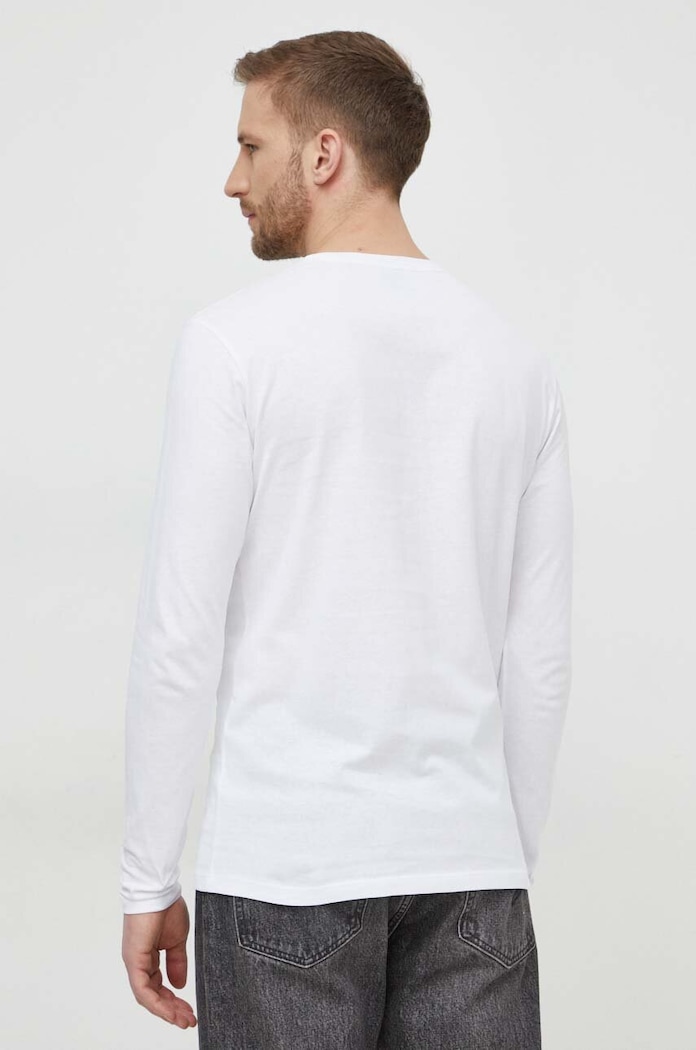 Odzież BOSS Orange longsleeve bawełniany Tacks 50512111 biały