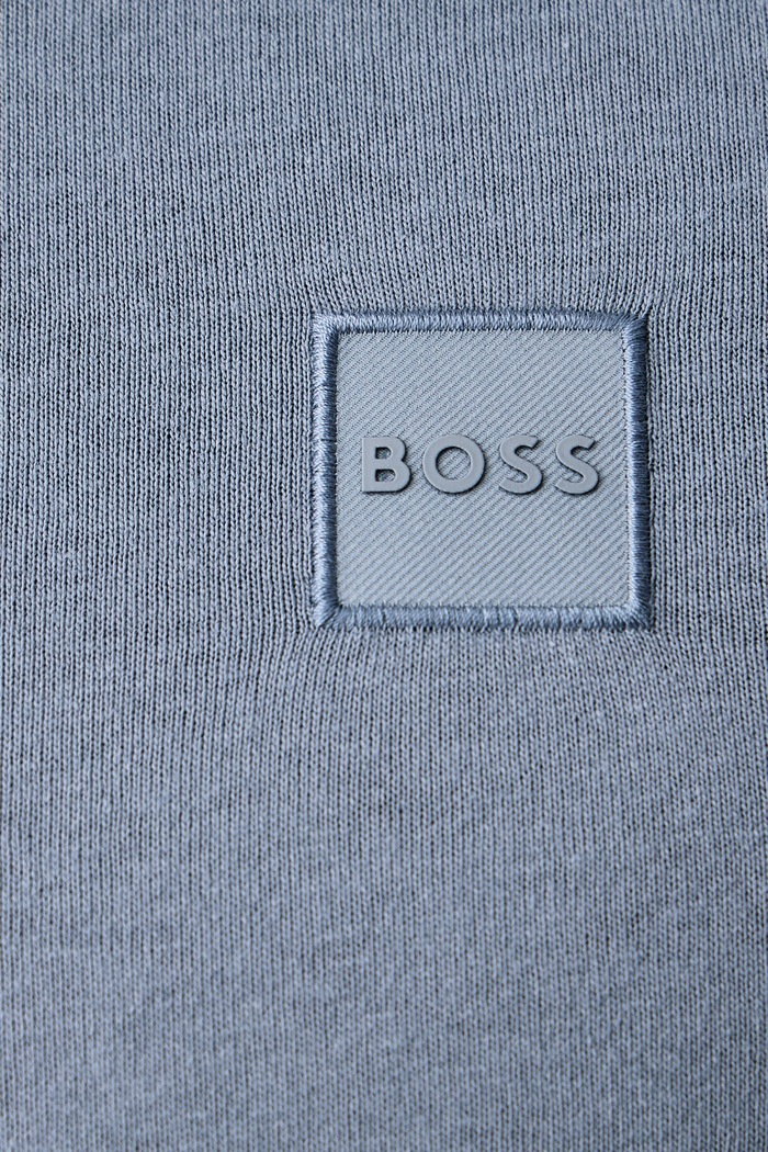 Longsleeve męski bawełniany Tacks BOSS Orange niebieski 50512111