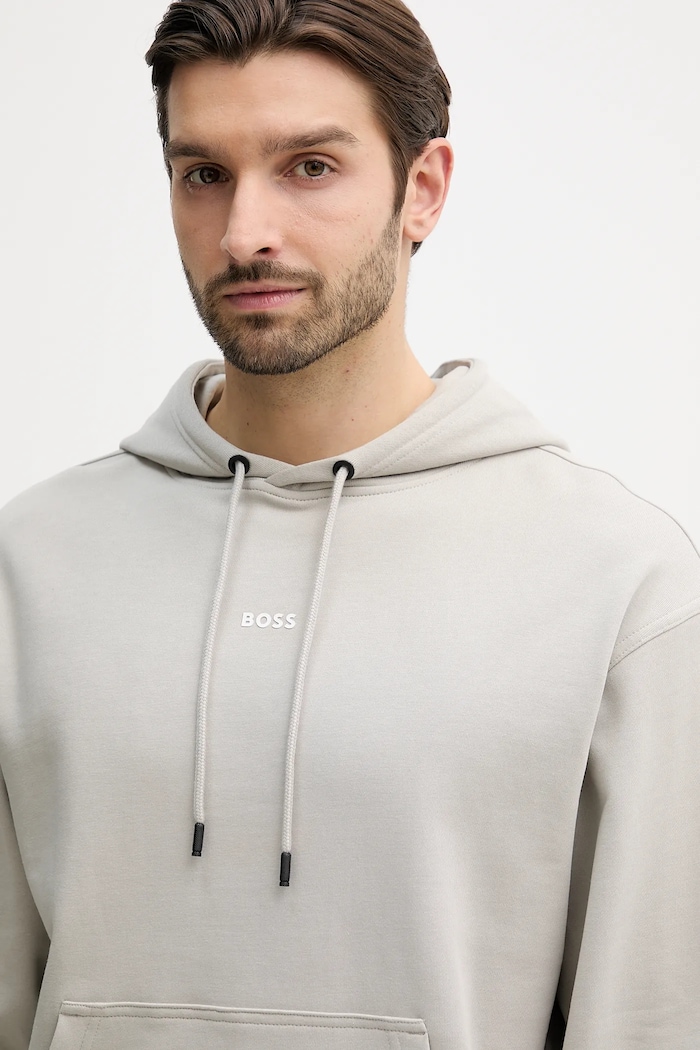 BOSS Orange pamut melegítőfelső bézs 50514530