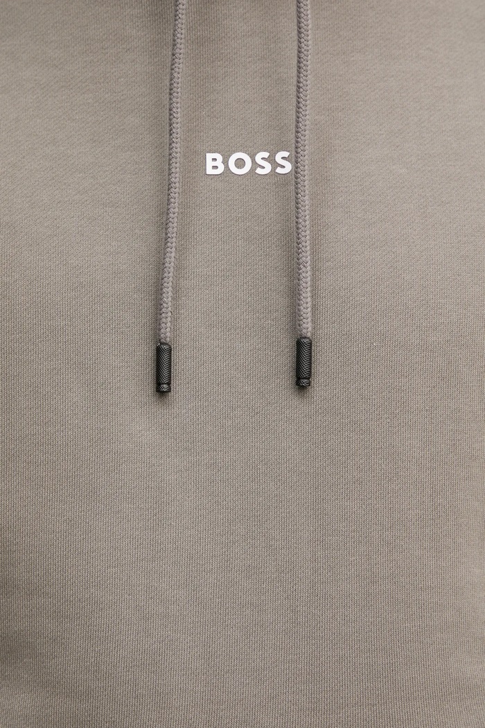 Bavlněná mikina BOSS Orange WeSmallhood 50514530 hnědá