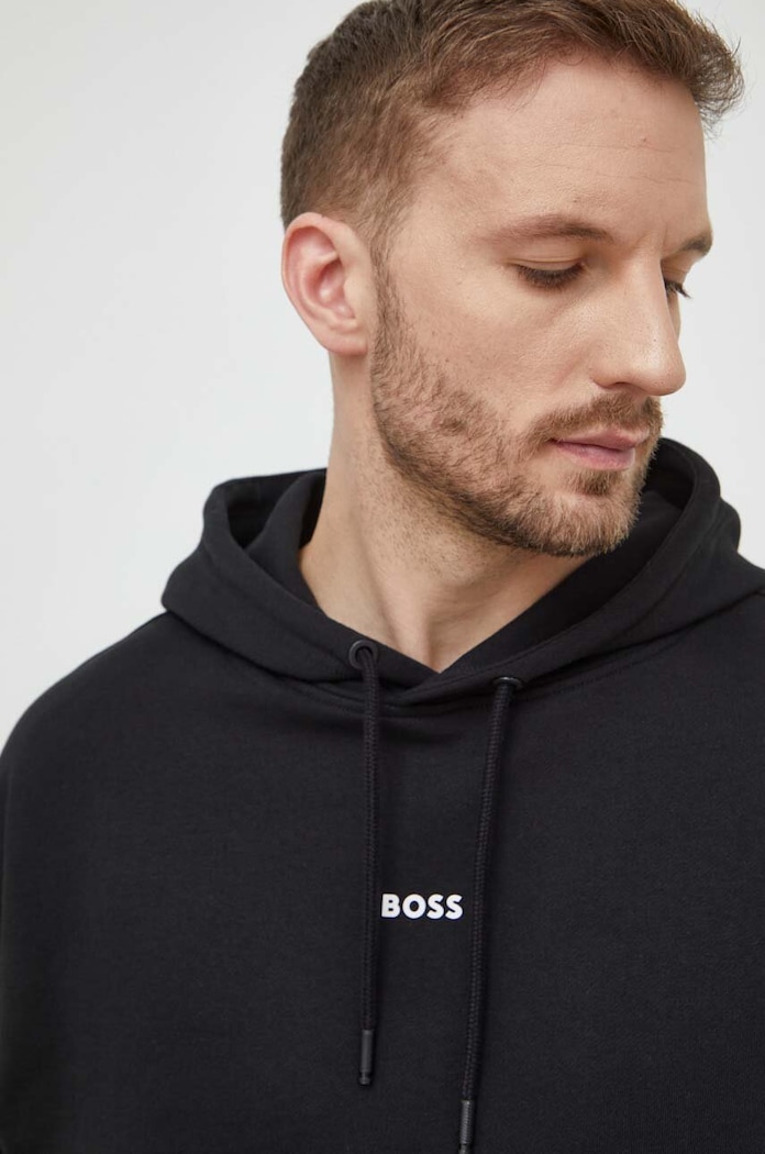 Βαμβακερή μπλούζα Boss Orange San Jared-C 50514530 μαύρο