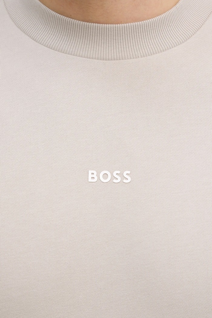 BOSS Orange pamut melegítőfelső WeSmallcrew 50514541 bézs